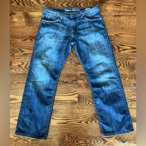 Mavi Matt Mens Jeans 34x30 Relaxed Fit Straight Leg Blue Denim Mid Rise